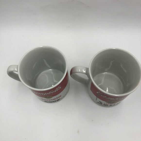 Vtg 1994 Set 2 Campbells Condensed Tomato Soup Ceramic Mugs 125th Anniversary - Picture 7 of 12